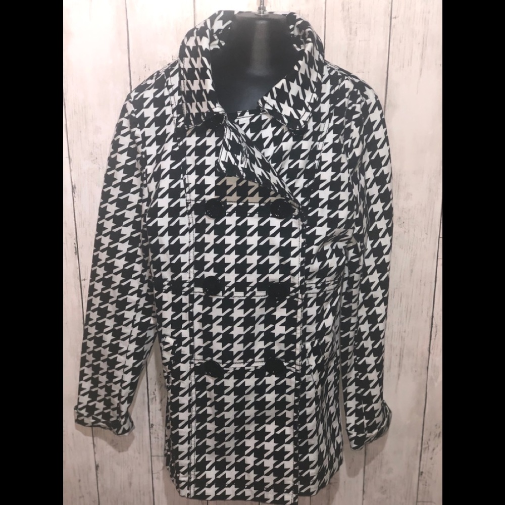 3/$25 H&M houndstooth Double Breasted jacket 10-11 - Picture 6 of 7